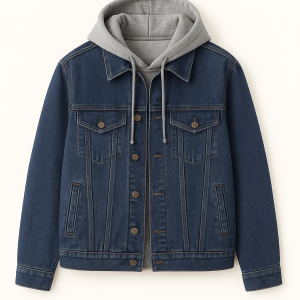Áo Jeans Hoodie Layer